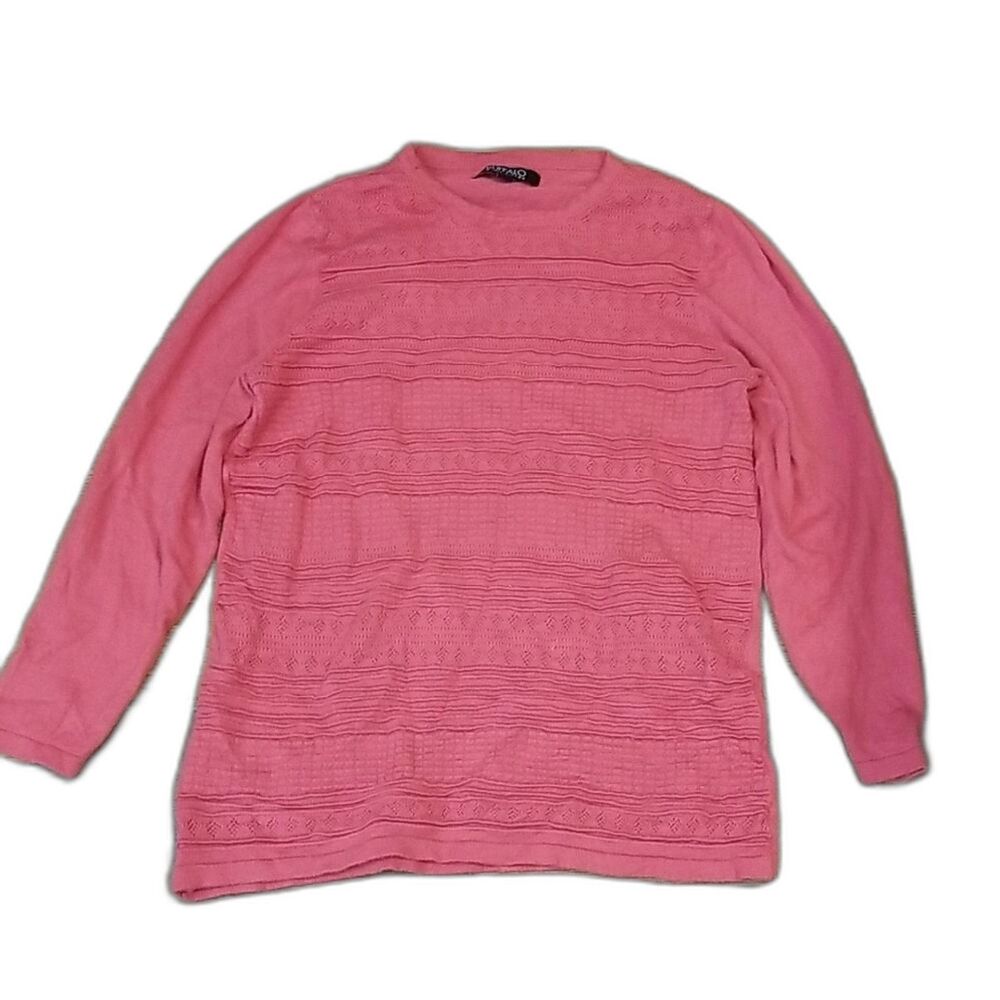 Buffalo David Bitton Coral Pink Textured Knit Sweater S-M NWOT Soft Cozy
